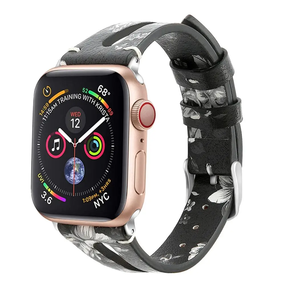 Ремешок кожаный для Apple Watch Band 38 мм 44 40 42 сменный браслет Iwatch 83008|Ремешки часов| |
