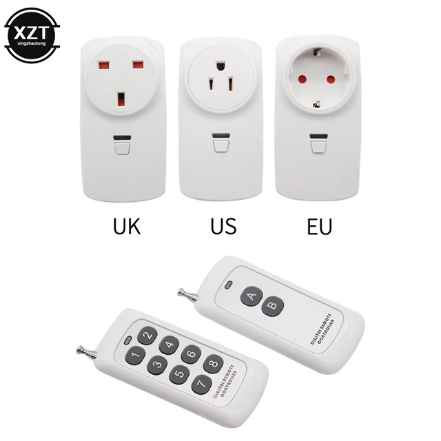 Universal 433MHZ RF Wireless Remote Control Power Outlet Light Switch  Socket Remote Control Socket EU For Smart Home - AliExpress