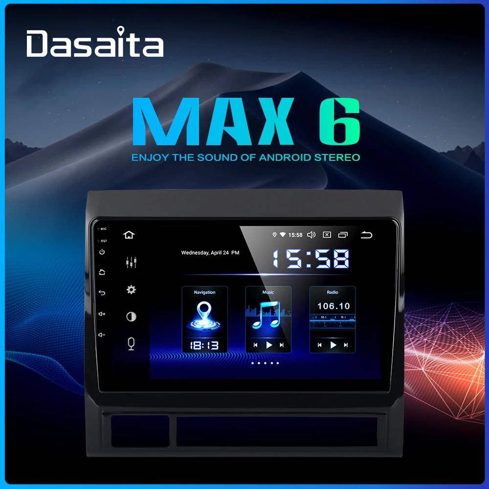 Dasaita " ips экран автомобиля радио Android 9,0 DSP 1 Din для Марка Toyota Tacoma 2011 2012 gps Навигация MP3 64G rom 1080P видео MAX6