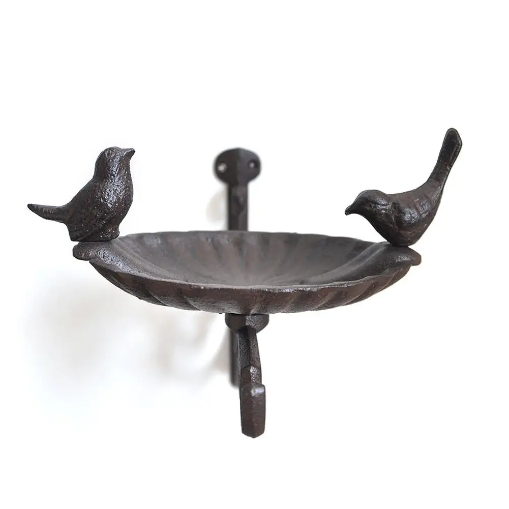 Bird Water Drinker Feeder Waterer With Wall Bracket Outdoor Garden