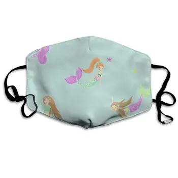 

Face Mask Mermaid Girl Designer Cycling Half Face Earloop Mouth Mask for Girls