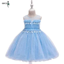 Кружевное плиссированное платье с цветочным рисунком для девочек детское вечернее платье детские торжественные костюмы, свадебное платье для маленьких девочек от 4 до 12 лет