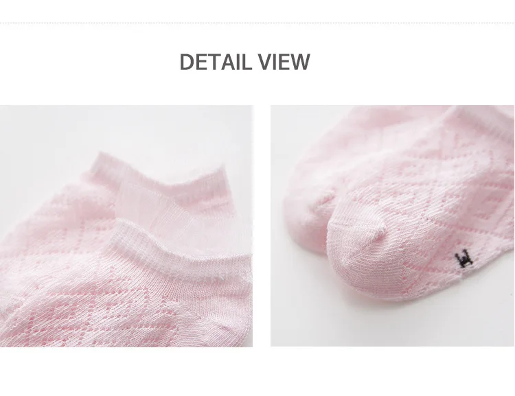 [ Hollow out No-show Socks] Spring And Summer Lace Mesh Thin Cotton Medium And Small Infants Children Baby Socks