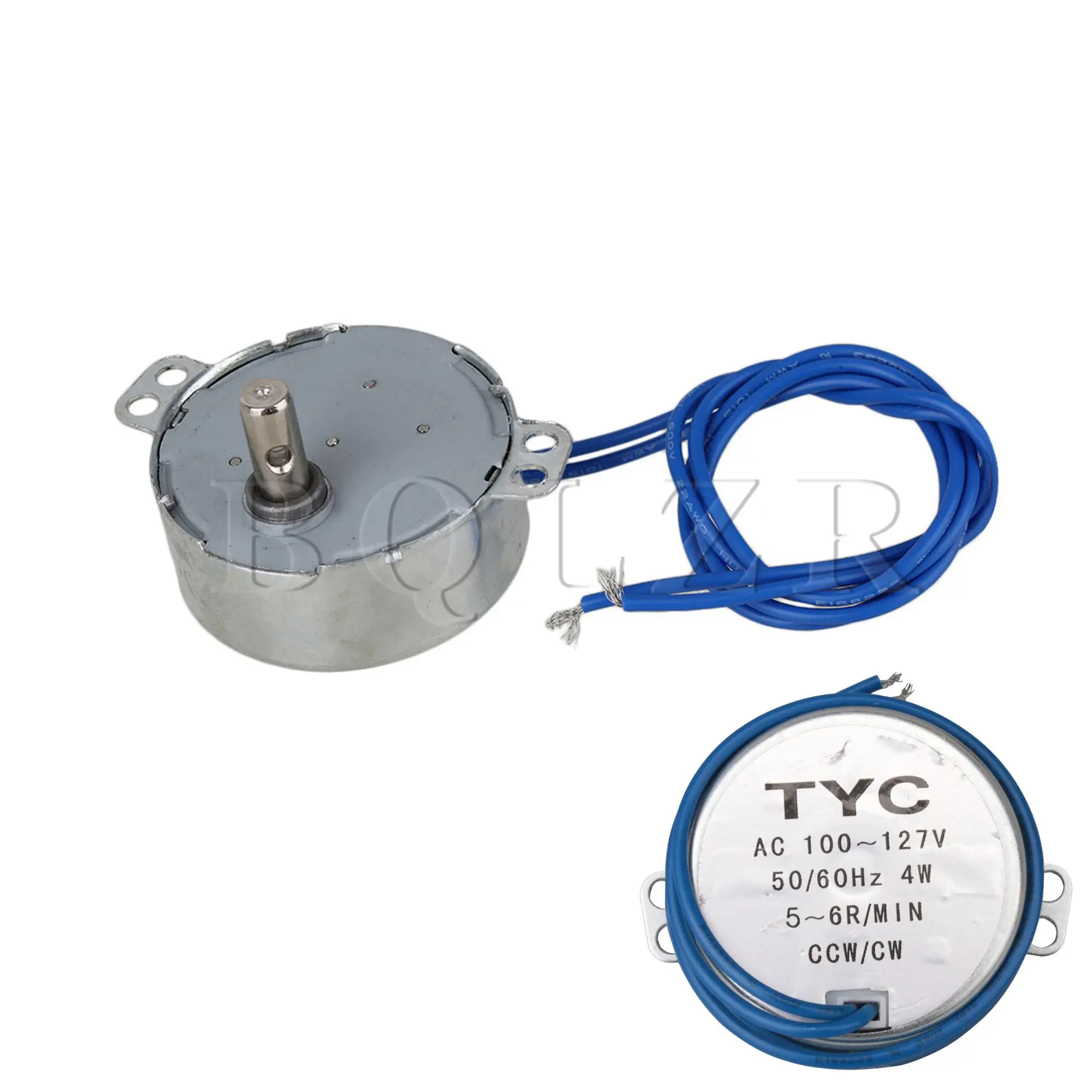5 x TYC-50 AC110-127V Synchronous Motor 5-6 RPM CW/CCW 4W Torque 4KGF.CM Silver 