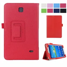 SM-T231 SM-T230 из искусственной кожи с откидной крышкой чехол КРЫШКА ДЛЯ samsung Galaxy Tab 4 7,0 T230 T231 T235 подставка литчи чехол s 7 дюймов планшетный ПК