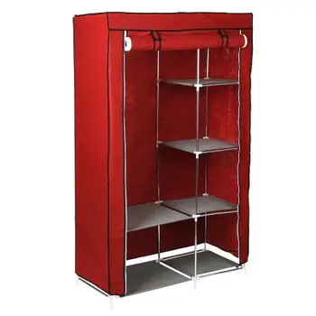 

Fabric wardrobe for clothes, 170x100x42 cm, Burgundy