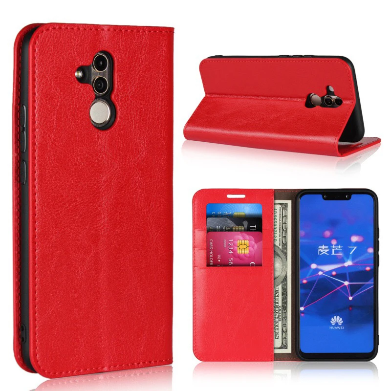Кожаный чехол-кошелек Crazy Horse для Huawei Mate 20 Lite Pro чехол из ТПУ + PU Maimang 7 держатель карт