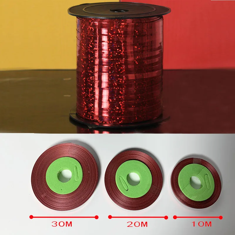 Ynaayu 10 м 30 м красочные DIY ленты для воздушных шаров Подарочная сумка лента для торта аксессуары Принадлежности для дня рождения Свадебная вечеринка украшения - Цвет: G