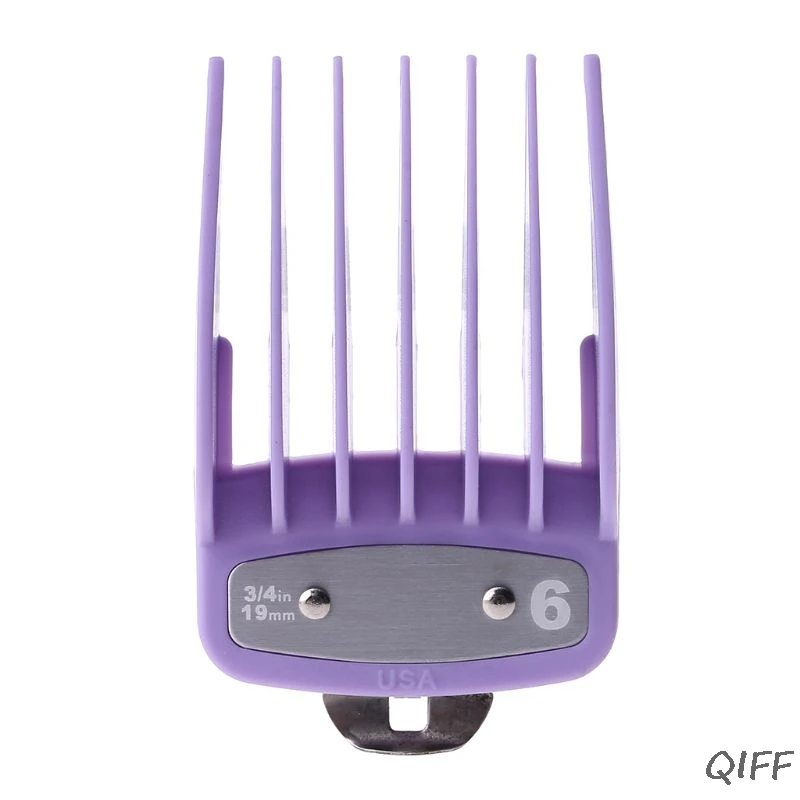 1PC/2PCS Professional Cutting Guide Comb Hair Clipper Limit Comb with Metal Clip - Color: C4
