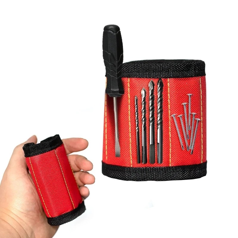 bike tool bag New Strong Magnetic Wristband Portable Tool Bag For Holding Screw Nail Nut Bolt Drill Bit Repair Kit Organizer Storage tool chest trolley