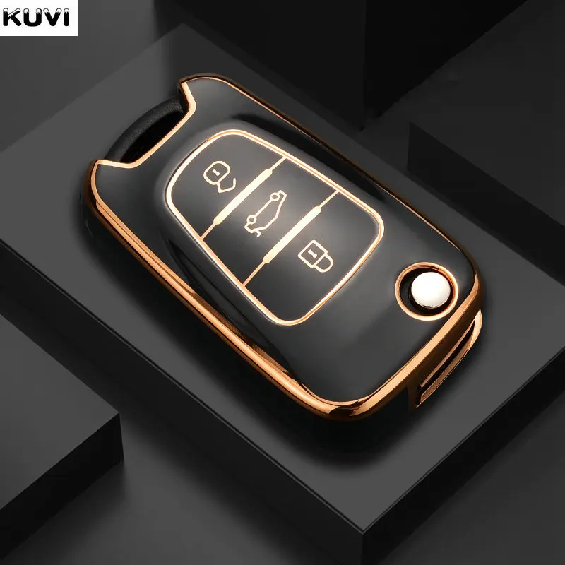 TPU Car Key Case For Hyundai I20 I30 Elantra Azera Veracruz Veloster Kia Rio K7 K5 Sportage Sorento Flip Remote Cover key case cover key case remote control case cover