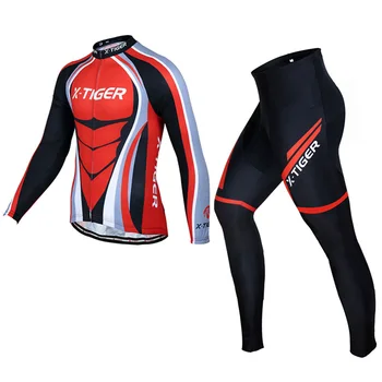 

Men Pro Team Cycling Jerseys Long Sleeve Breathable Bicycle Jersey Set Sport MTB Quick Dry Male Road Bike Riding Jerseys Suit