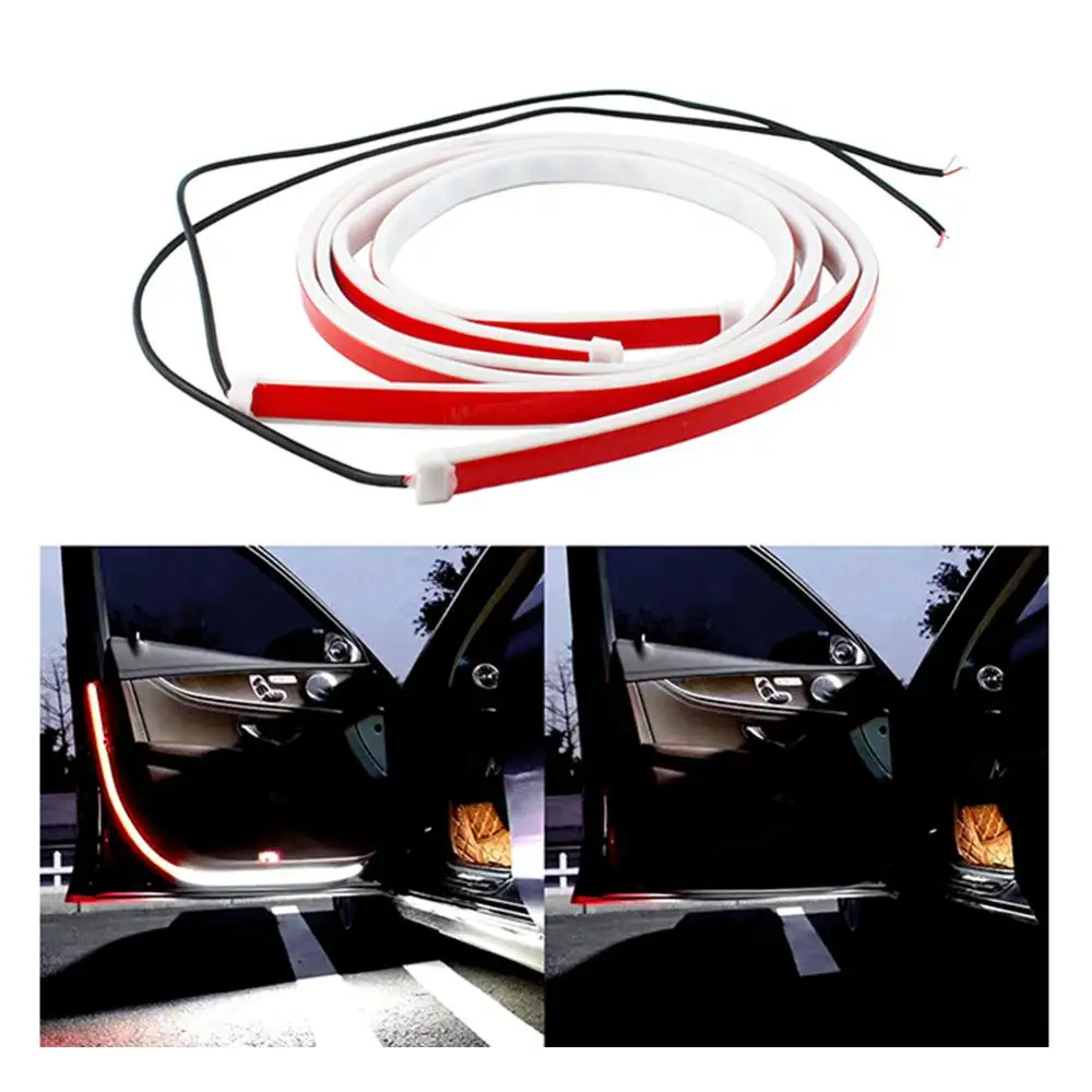 

2 x Car Door Open Warning Lamp Flowing light Flashing LED Lights Strip Anti-collision Safety Front Rear Safety Warning Light