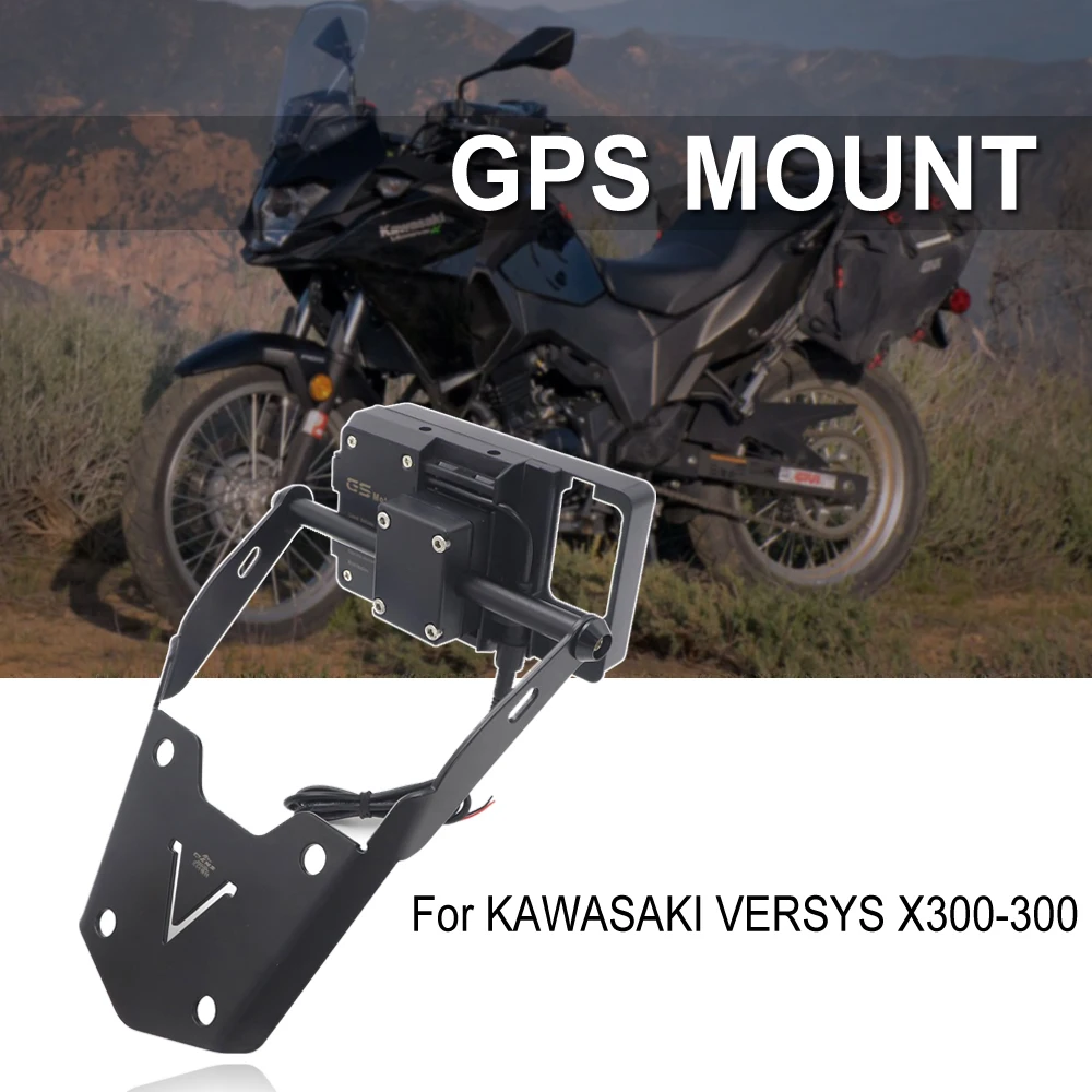 For KAWASAKI VERSYS X300 X-300 Motorcycle Accessories Modified Navigation Bracket carbon fiber GPS Phone Navigation Bracket for kawasaki versys 650 1000 x300 versys x motorcycle accessories carbon fiber fuel tank pad protection sticker fuel tank decal