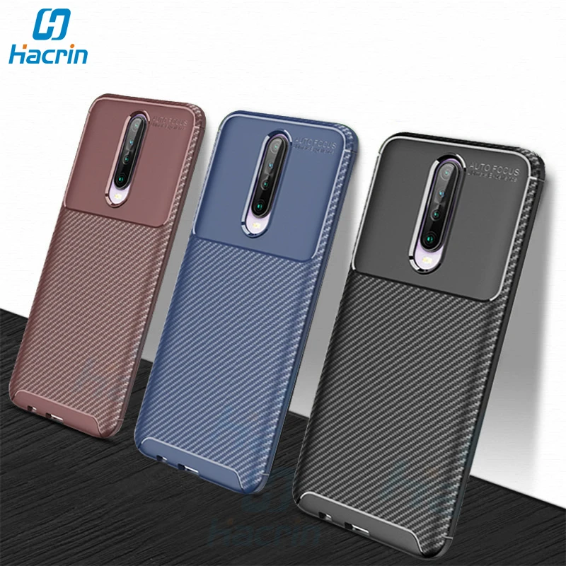 Case For Xiaomi Redmi K30 Soft Carbon Fiber Shockproof Back Cover Pro K 30 Full Protective Bumper |