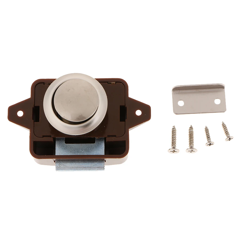 Push Button Latch Catch Lock For RV Boat Drawer Cupboard Cabinet Door Brown | Автомобили и мотоциклы