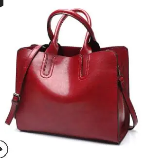 Red Women Shoulder Bags Genuine Leather Female Bags For Ladies Crossbody Bags Luxury Designer Handbag High Quality Casual C1200 - Color: Red
