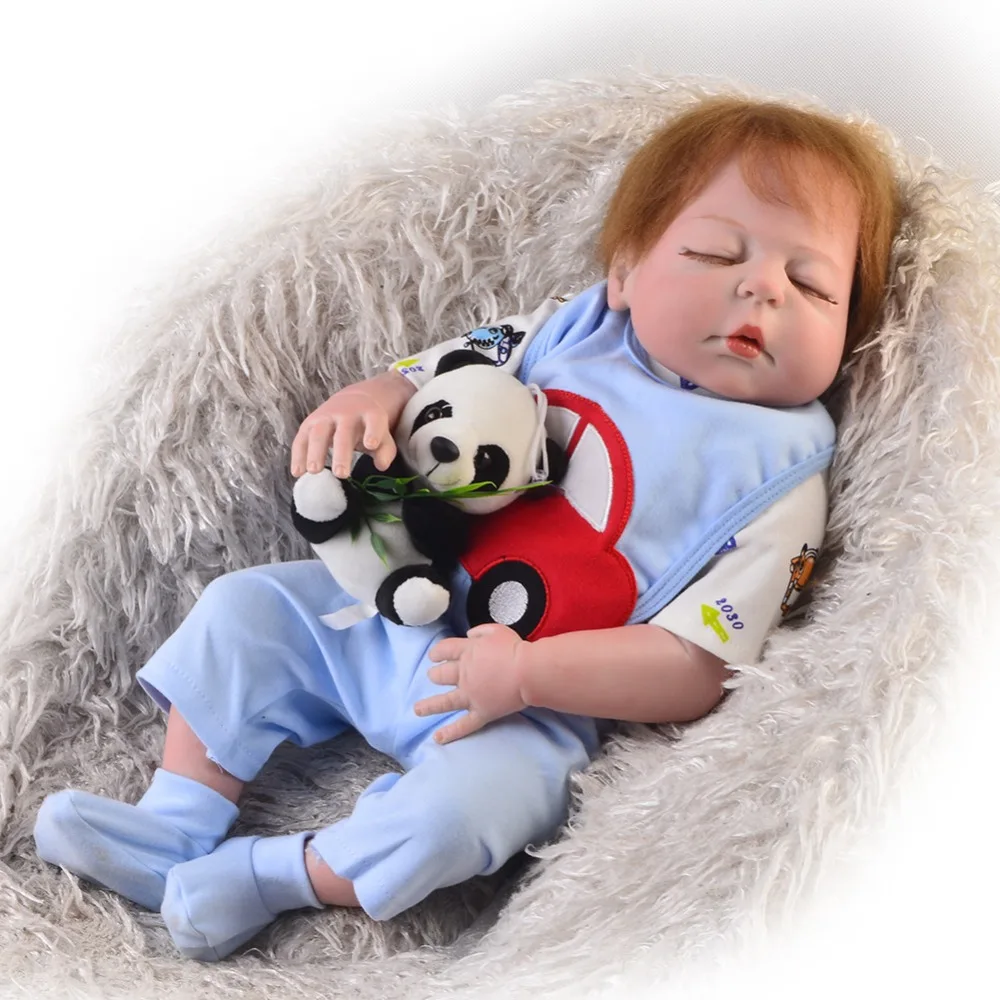 23 дюйма 57 см полное тело силиконовые Reborn baby кукла Ванна игрушка реалистичные Новорожденные Мальчик Детские кукольные бонеки Bebes Reborn Menino