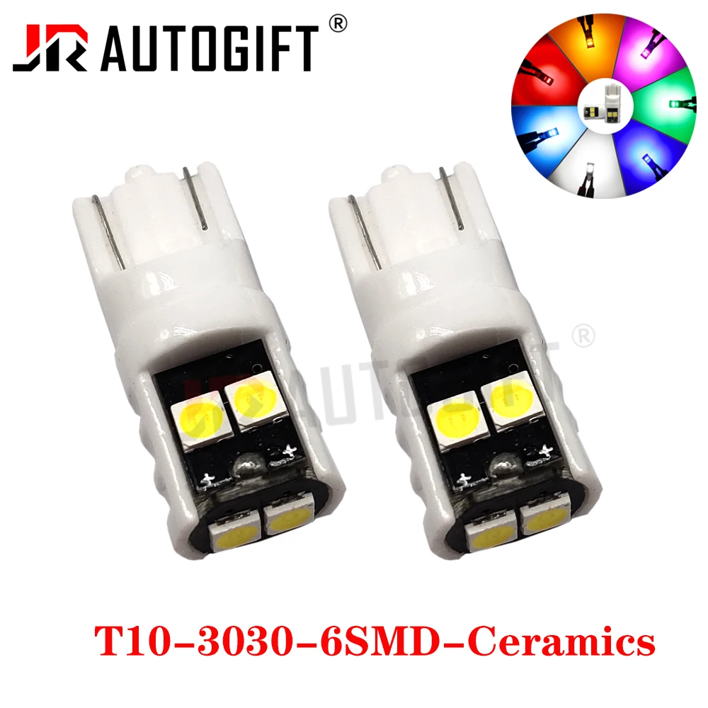 

20 шт., светодиодсветодиодный лампы T10 W5W 194 3030 6SMD, 12 В, 24 В