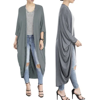 

Women Casual Suits Autumn Bodysuit Long Sleeve Cardigan Coat & Jackets Vintage Loose Robe Cloak Poncho