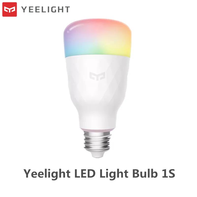 Умный светодиодный фонарь Xiaomi Mijia Yeelight, 1 S, цветной, 800 люменов, 8,5 Вт, E27, умная лампа для работы с приложением MiHome, Apple Homekit