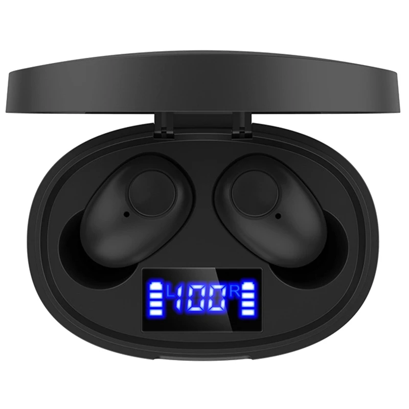 T15 TWS Bluetooth Earphone V5 0 Wireless Stereo Digital Display Charging Compartment Bluetooth Headphones