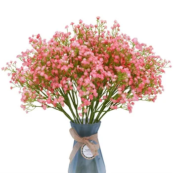 

3Bunches 90Heads Babies Breath Artificial Flowers Plastic Gypsophila DIY Floral Bouquets Arrangement Wedding Home Decor 52cm
