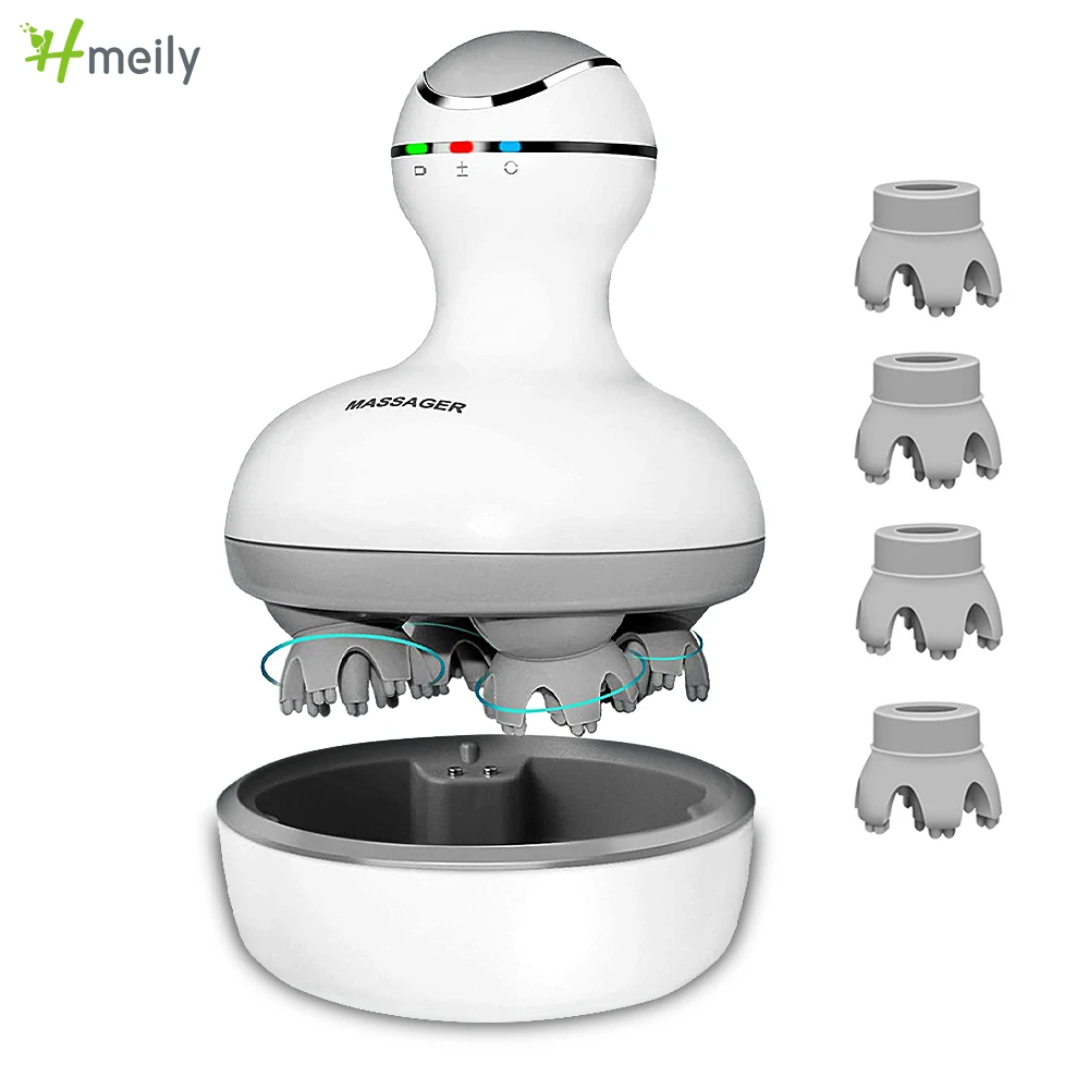 Waterproof Electric Scalp Massager Wireless Head Massage For Hair