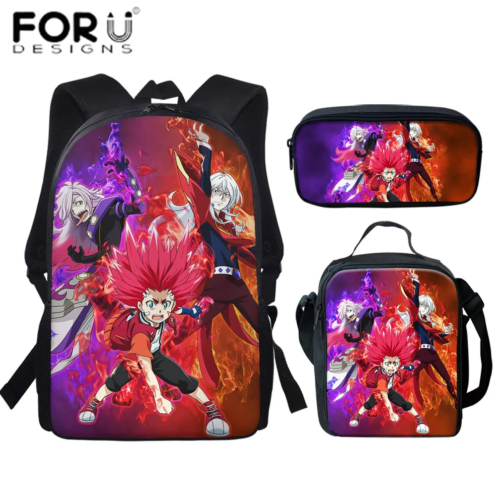 

FORUDESIGNS Japaniese Anime Beyblade Burst Turbo School Bags For Student Kids Child Backpacks Primary Large Schoolbag Set bolsa
