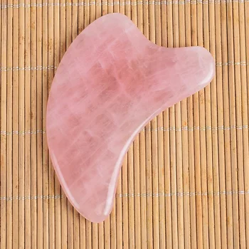 

Jade Scraping Plate Natural Pink Crystal Scraping Plate Dolphin Shaped Jade Beauty Massager Facial Part Scraping Full Body Gener