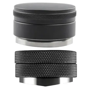 

2x Coffee Tamper 58.35mm Stainless Steel Convex Base Adjustable Grip Handle Bean Barista Espresso Tamper Palm Pressure