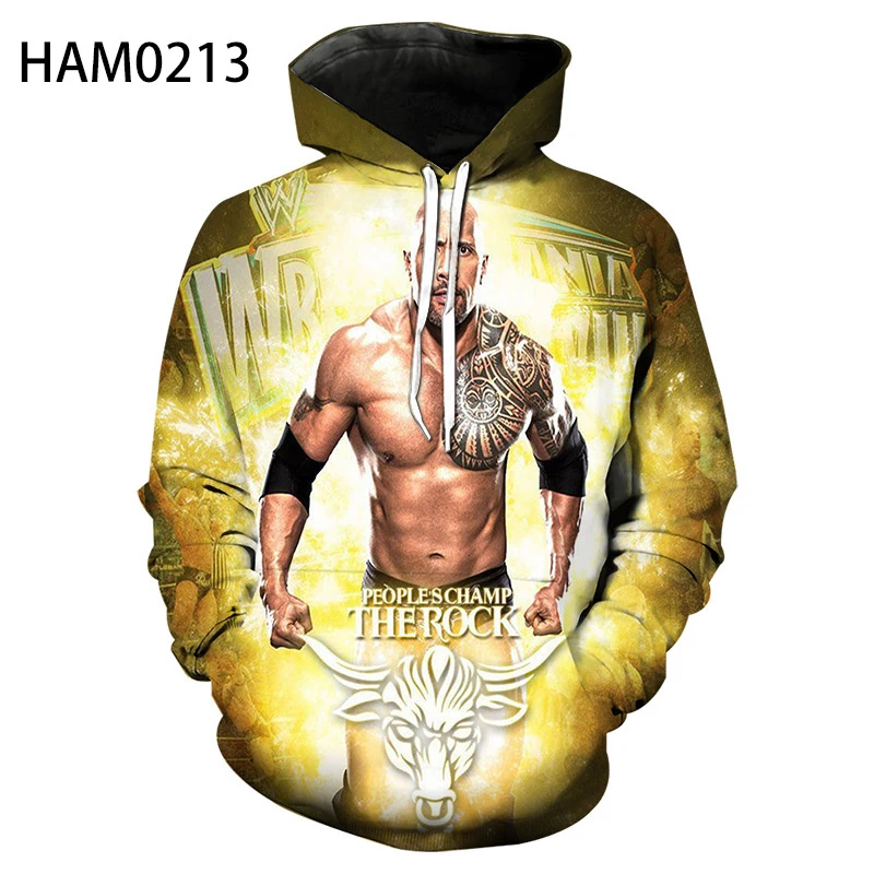 WWE Sudadera con capucha para hombre y mujer, ropa de moda con estampado 3D, algodón puro, transpirable, Harajuku, primavera y otoño|Sudaderas con capucha y sudaderas| AliExpress