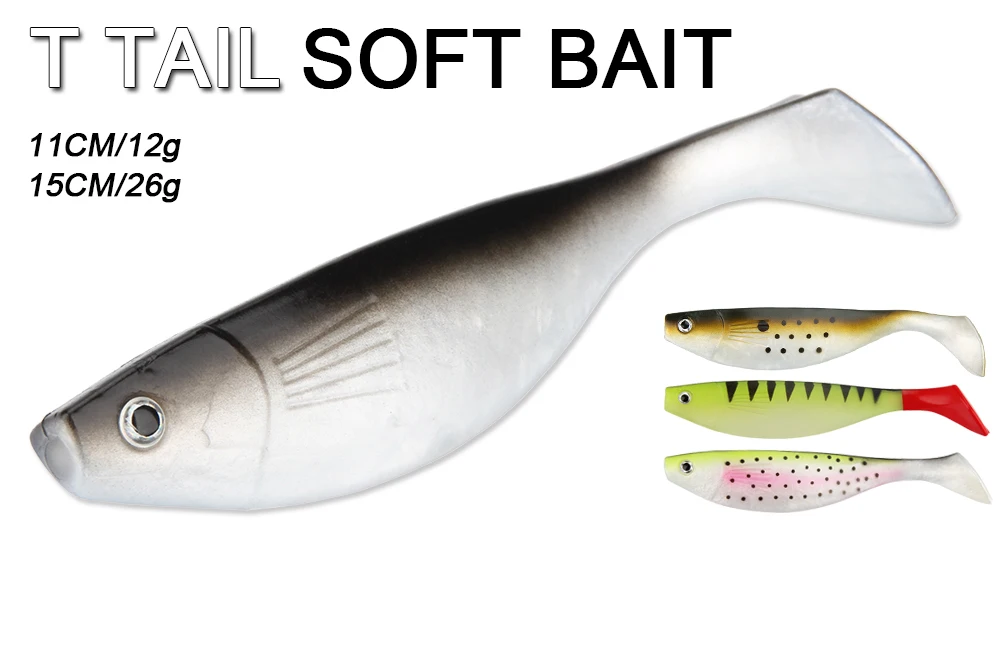 Spinpoler ультра мягкие приманки резиновая рыбка силиконовая приманка для басов яркий воблер весло хвост 3D рыбий глаз пластиковая приманка для плавания 1-Pack
