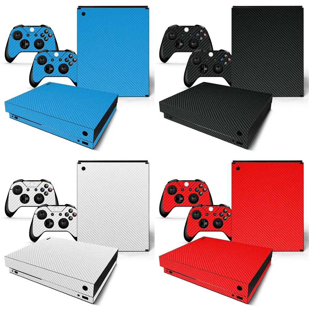 Наклейка из белого углеродного волокна для консоли Xbox one X и контроллеров |