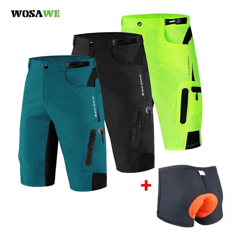 Shorts Bike Bicycle WOSAWE Breathable Running Summer Men MTB Loose