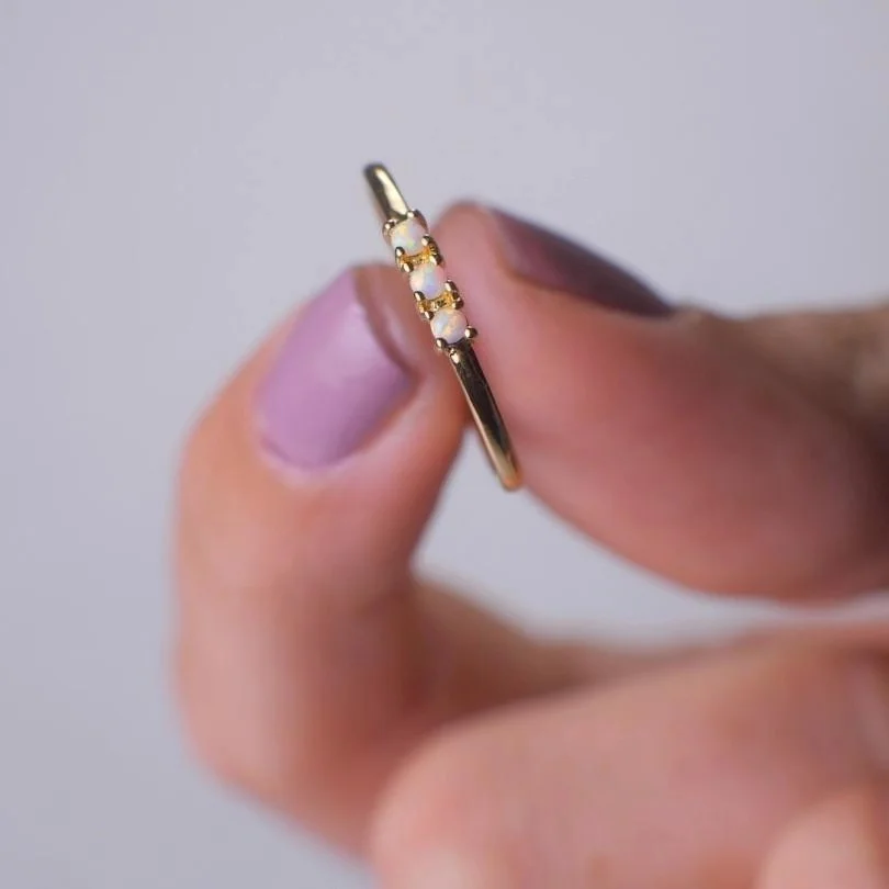 3 точки циркониевое кольцо серебро S-925 пробы-059 | Украшения и аксессуары