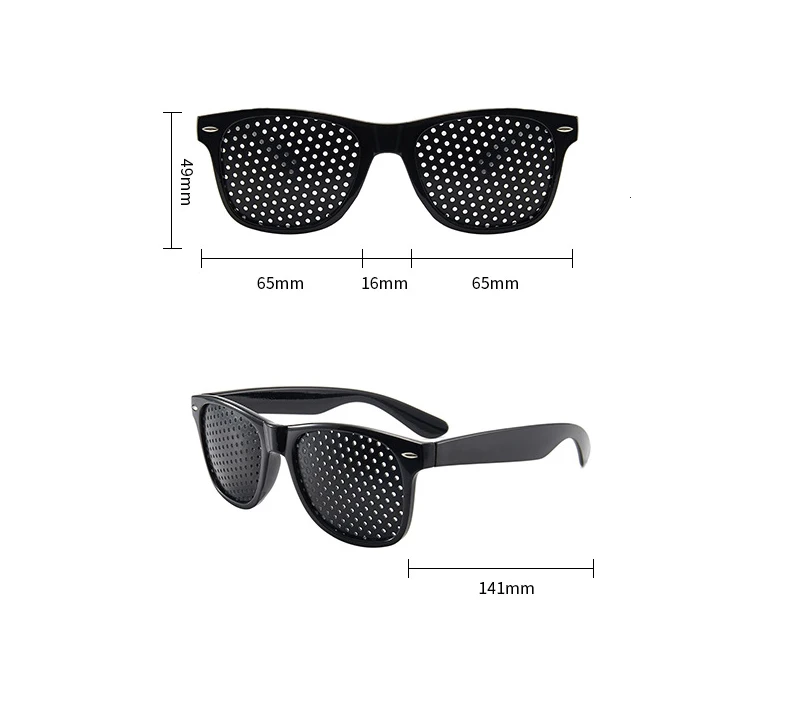Black Eyesight Improvement Care Exercise Eyewear Glasses Training Cycling Eyewear Pin Small Hole Sunglass Camping Eyeglasses - 4