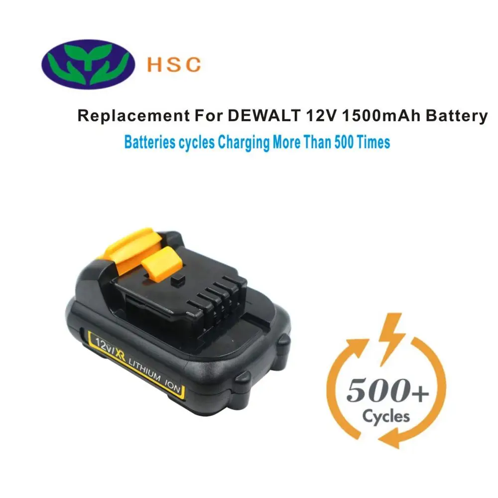 1.5Ah 18650 Батарейный блок DEW12B литий ионный аккумулятор 12V Замена для Дева литиевая
