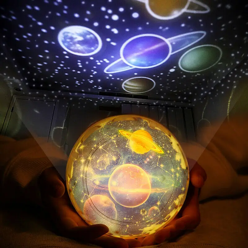 Цветной умный вращающийся проекционный фантастический Вселенная Звездный светильник светодиодный ночной Светильник детская комната ночной Светильник украшение для спальни подарок