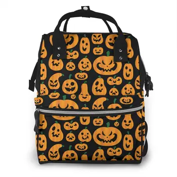 

Halloween Patterns Nappy Backpack Mummy Bag Large Capacity Mom Baby Multi-function Waterproof Outdoor Travel Diaper Bags