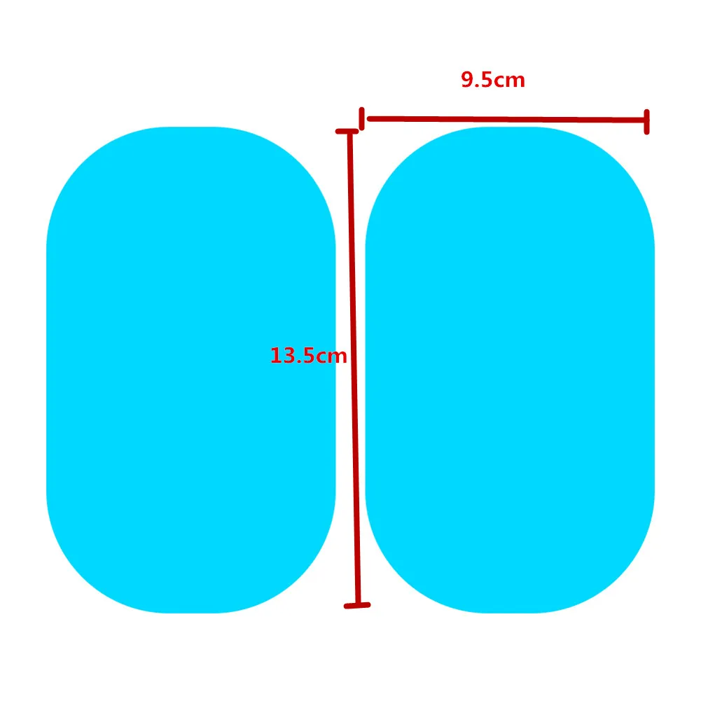 2/4 шт. автомобиль боковая Зеркало заднего вида Водонепроницаемый Анти-Туман Пленка боковое окно Стекло пленка может защитить вашу видения вождения очки солнечные очки в дождливые дни - Название цвета: 95x135mm