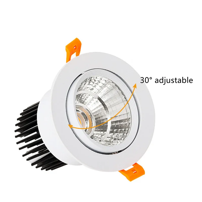 Dimmable AC85V-265V 5W 7W 9W 12W 15W 18W 24W 30W COB Downlight LED Recessed Ceiling Lamp Spot Light For Home Lighting led downlight recessed ceiling spotlight ceiling lamps