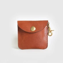 Верхний слой кожаного кошелька ERAL Traveler. Ностальгия сумка для карт. Ручная работа шитье растительного дубления кожи