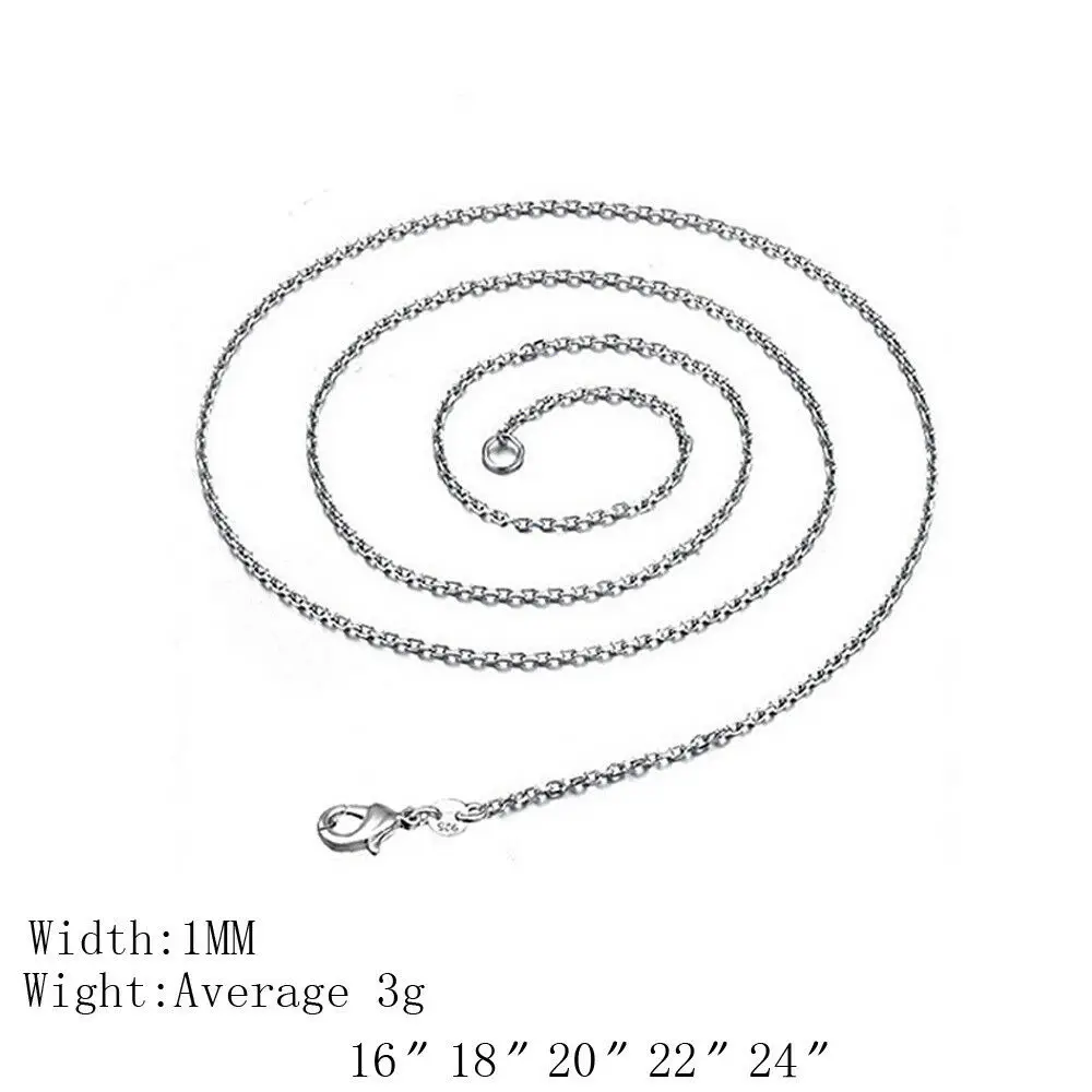 10 шт. 1 мм 925 ювелирные изделия посеребренные "O" звено цепи ожерелье s 1" 18" 2" 22" 2" оптовые цены, модное ожерелье цепи