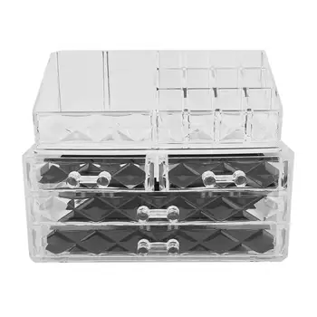 

Transparent Makeup Organizer Cosmetic Storage Box Dustproof Jewelry Container Drawer