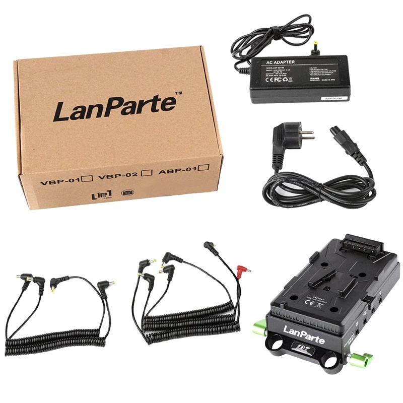 

Lanparte VBP-01 V-Mount Battery Pinch HDMI Splitter Power Supply Adapter V-Lock for DSLR Camera Rig(EU Plug)