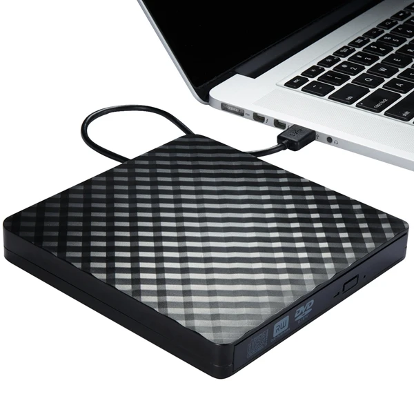 Гофрированный Внешний USB 3,0 высокоскоростной тонкий DVD горелки оптический привод для любого настольного ноутбука