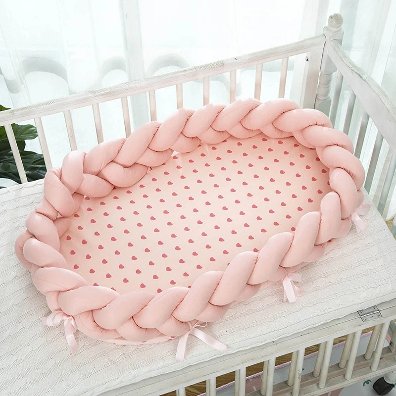 

Hot Portable Newborn Sleeper Bed Woven Removable Cotton Protection Nest Pad Baby Uterine Bionic Crib Travel Bed