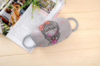 

Korean version of anti-fouling women's masks autumn and winter cute doll printed case fashion warm masks