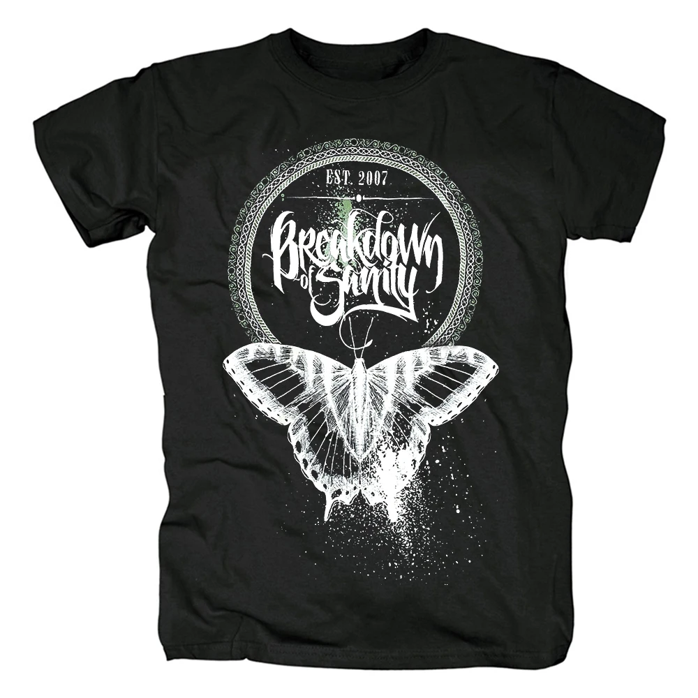 Bloodhoof breakdown of sanity album metalcore men's top black Short Sleeve T-shirt | Мужская одежда
